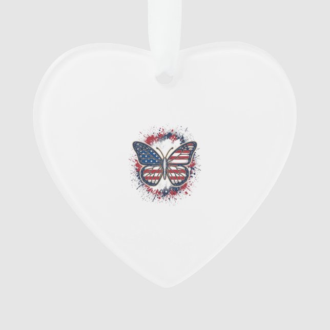 Papillon Patriotique Gravure Vintage Vector Design (devant)