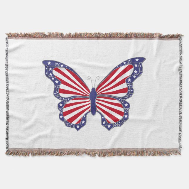 Papillon patriotique lancer couverture (Devant)