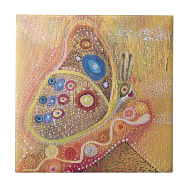 Papillon Peinture Art céramique Carreaux photo (Devant)