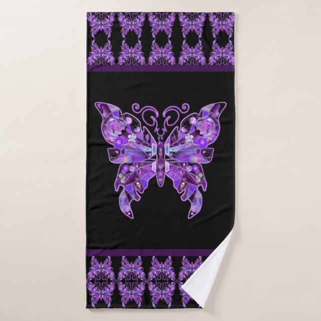 Papillon pourpre 31 (Serviette de bain)