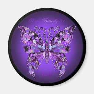 Papillon pourpre 31 aimant