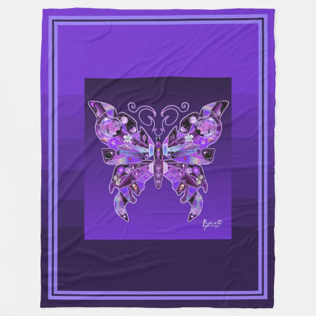 Papillon pourpre 31 Couverture en polaire (Devant)