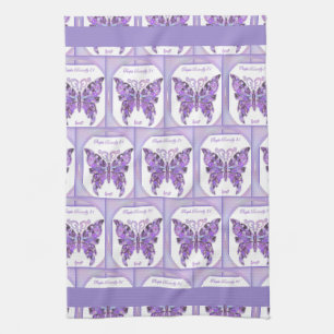 Papillon pourpre 31 serviette de cuisine