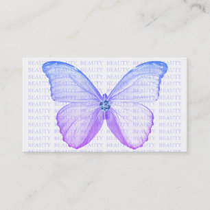 Papillon pourpre bleu de carte de visite de beaut