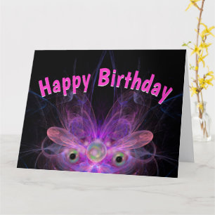 Papillon rose Angel Bonne carte BIG d'anniversaire