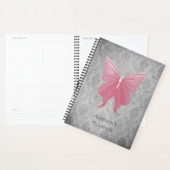 Papillon rose bijoux (Devant avec enveloppe)
