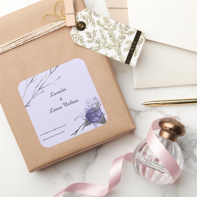 Papillon Rose de luxe savon et Étiquette de bougie (Cadeaux)