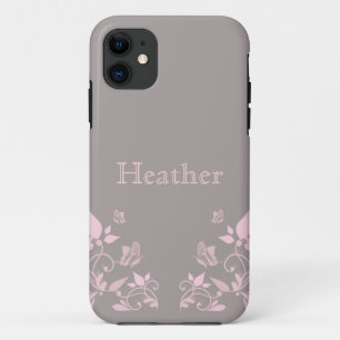 Papillon rose Floral BT iPhone 5 Coque