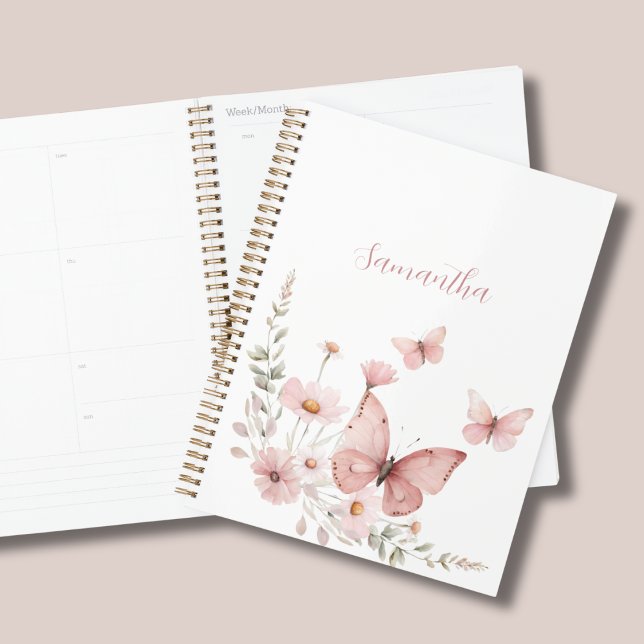 Papillon rose Floral Personnalisé (Créateur téléchargé)