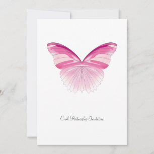 Papillon rose - invitation civile d'association