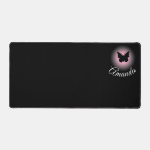 Papillon rose nom personnalisé filles