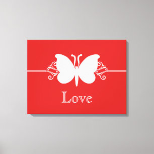 Papillon rouge foncé tournoie la toile de vertu Im