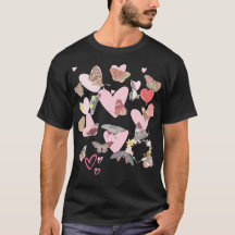 Papillon Saint Valentin coeur amour T-shirt
