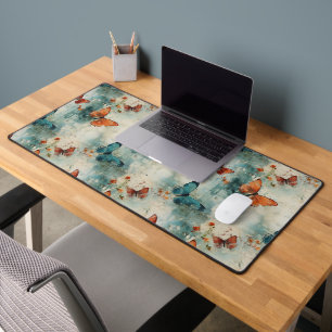 Papillon sarcelle Jardin anglais Floral vintage
