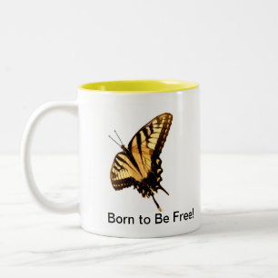 Papillon" soutenu pour être libre !" tasse
