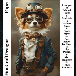Papillon Steampunk Victorien Papier Craft CP8