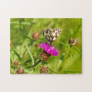 Papillon sur le chardon Jigsaw Puzzle
