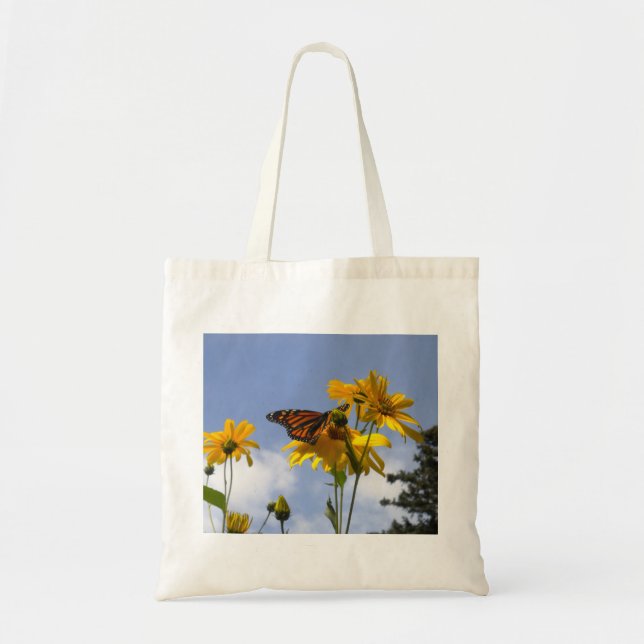 Papillon sur le Sac fourre-tout de tournesol (Devant)