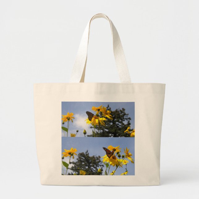 Papillon sur le Sac fourre-tout de tournesol (Devant)