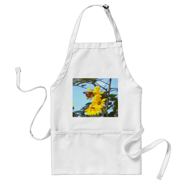 Papillon sur le tablier de tournesol (Devant)