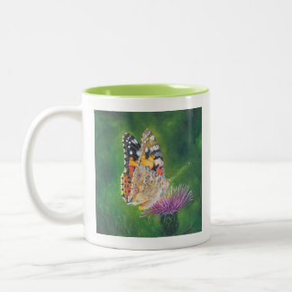 Papillon sur Mug Flower