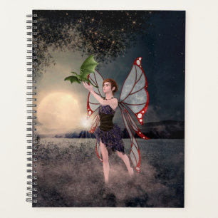 Papillon surréaliste dame et dragon