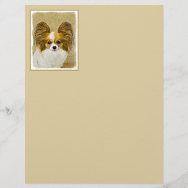 Papillon (Tri Hound) Peinture - Art de Chien Origi (Devant)