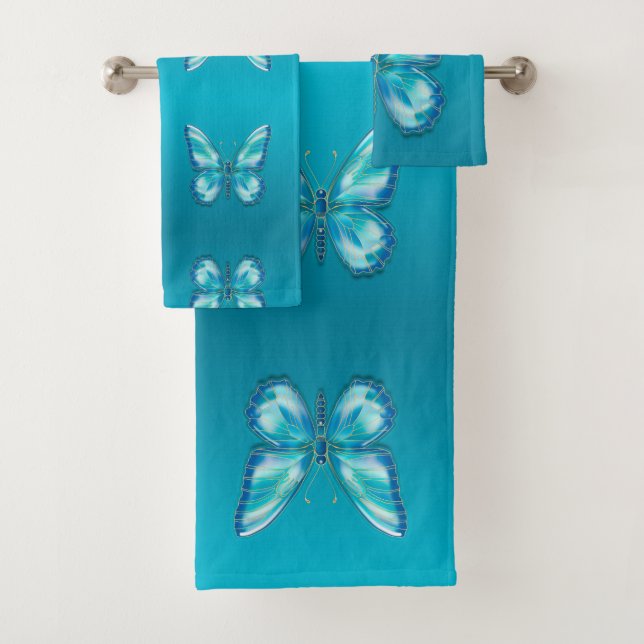 Papillon turquoise (En situation)