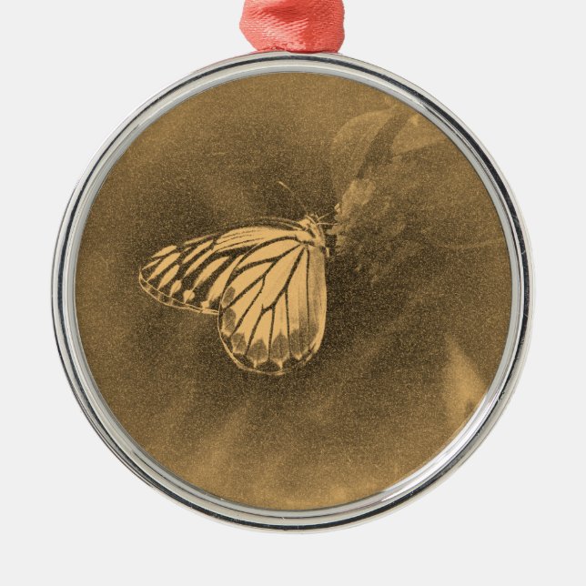 Papillon vintage sur Fleur - Ornements (Devant)