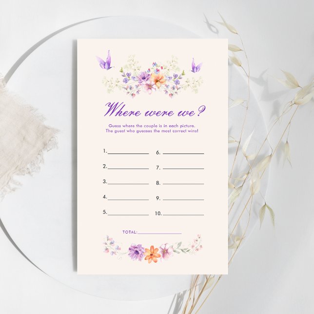 Papillon Violet Où Était Nous Fête des mariées Jeu (Créateur téléchargé)