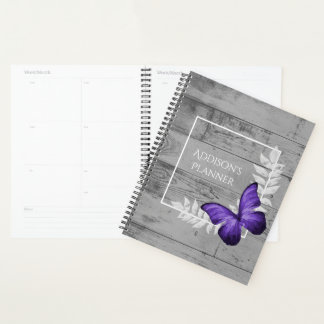 Papillon violet planificateur rustique