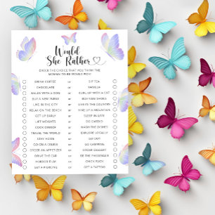 Papillon / Voudrait-Elle Plaire Baby shower Jeu