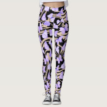 Papillons Aquarelle violet Leggings