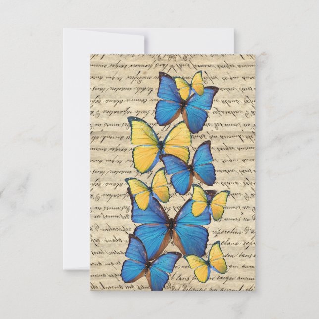Papillons bleu et jaune (Devant)