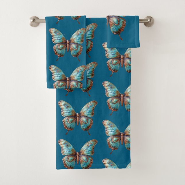 Papillons bleu turquoise (En situation)