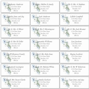 Papillons bleus Dusty Nom d'hôte Étiquettes de adr