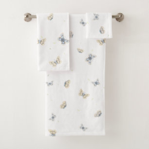 Papillons bleus et crème Charmante Faune de jardi