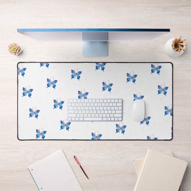 Papillons bleus infinis : Tapis de bureau symbole  (Bureau 1)