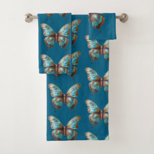 Papillons bleus turquoise