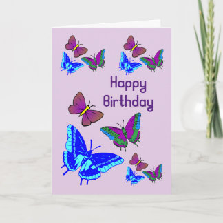 Papillons Bonne carte d'anniversaire