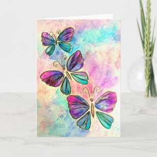Papillons Carte Saint-Valentin avec texte personna