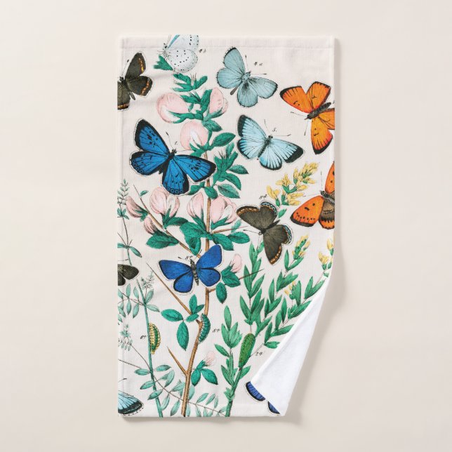 Papillons, chenilles de William Forsell Kirby (Serviette à main)