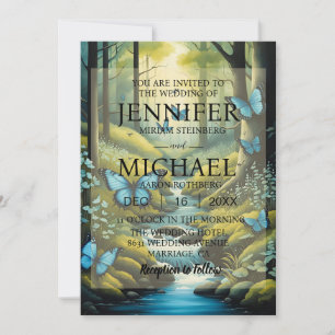 Papillons classiques Invitations de mariage