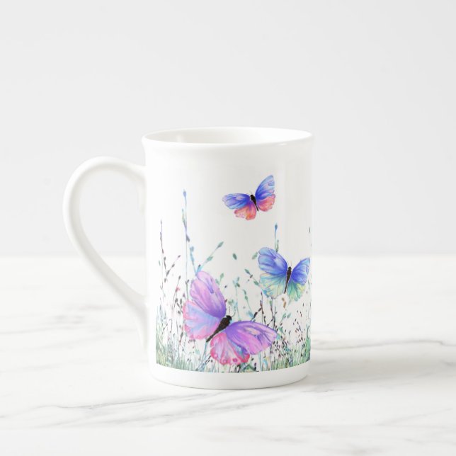 Papillons colorés Moteur cadeau de Mug (Gauche)