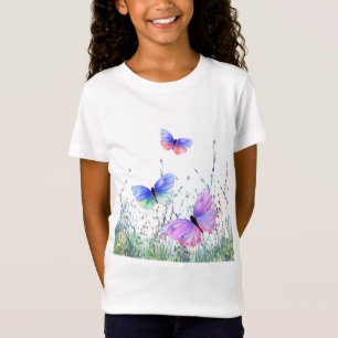 Papillons colorés volant T-shirt