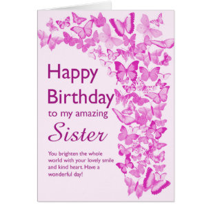 Papillons d'anniversaire soeur