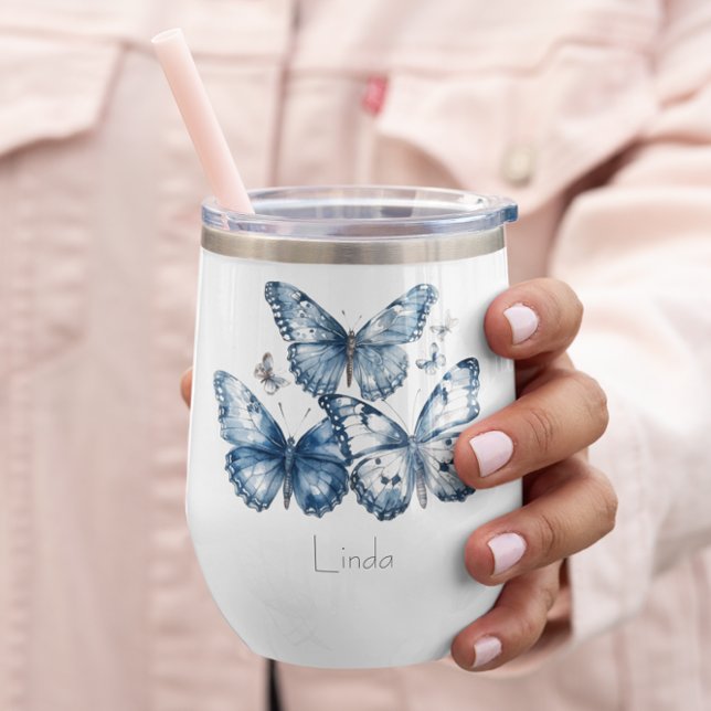 Papillons dans Delft Blue, personnalisable (Créateur téléchargé)