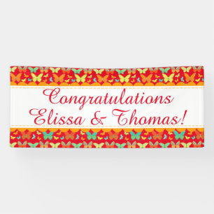 Papillons de Boho - bannière faite sur commande