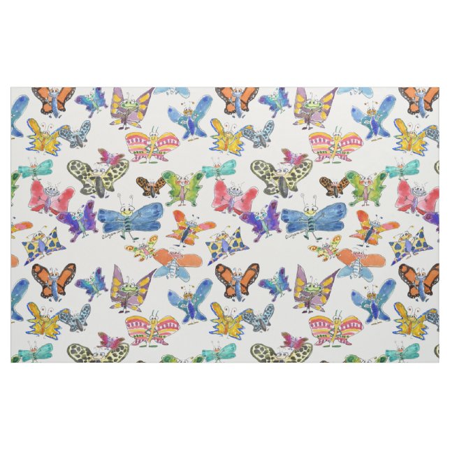 Papillons de caricature tissu (Fat Quarter)