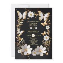 papillons de carte faire-part de mariage